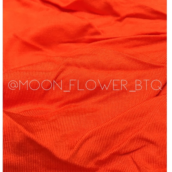 Orange Jersey Summer Mini Bodycon Dress - Picture 9 of 10